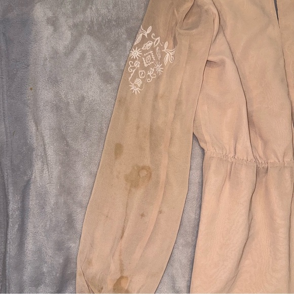 Forever 21 Tan Embroidered Flowy Romper - Picture 6 of 9
